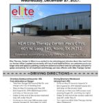 Elite Therapy Center NEW Waco Clinic flier