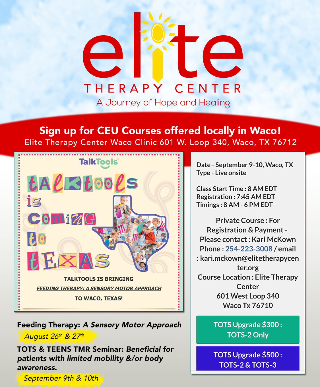 CEUs with Elite Therapy Center