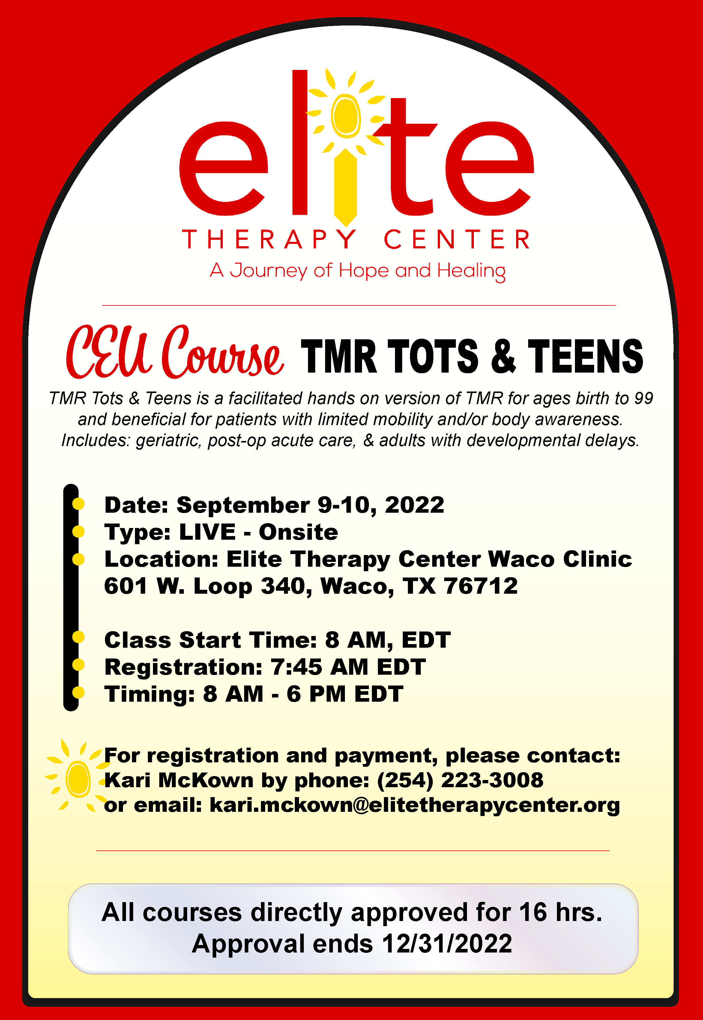 TMR Tots & Teens CEU Courses