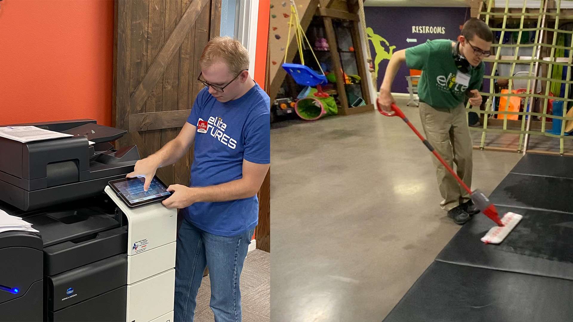 Vocational Rehab students practice in multiple environments